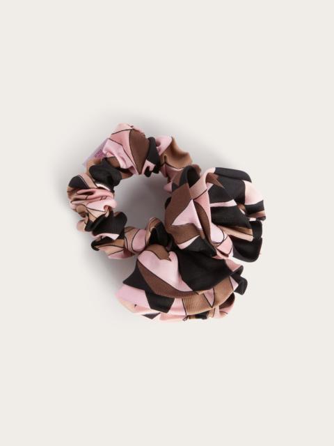 PUCCI SILK HAIR TIE WITH ROSE DETAIL