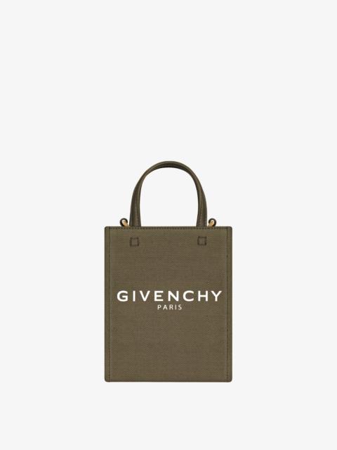 Givenchy MINI G TOTE VERTICAL SHOPPING BAG IN CANVAS