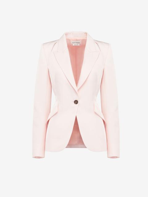 Women's Slashed Single-breasted Jacket in Venus Pink