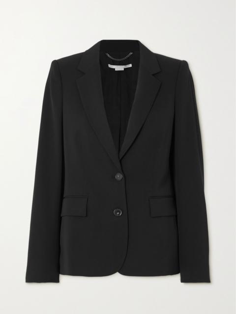 Stella McCartney + NET SUSTAIN wool-blend twill blazer Black