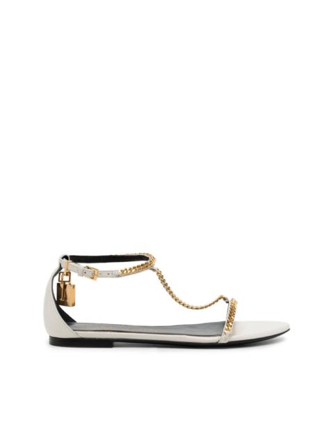 TOM FORD Padlock chain-link sandals