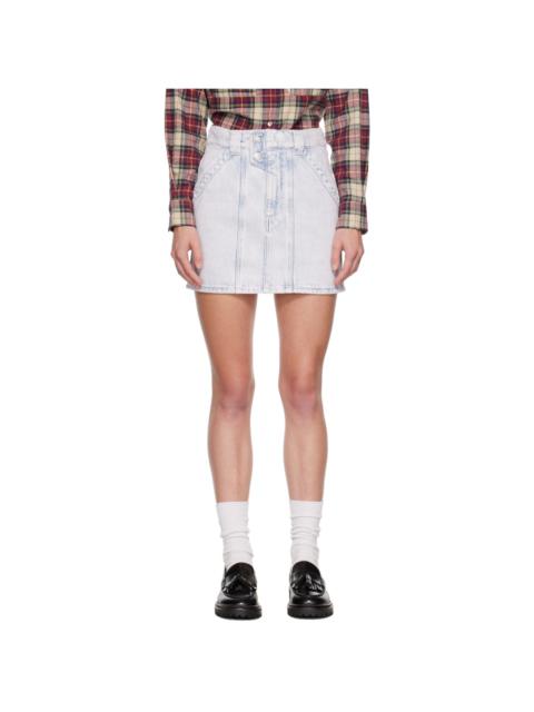 Isabel Marant Étoile Blue Overdyed Viscon Denim Miniskirt
