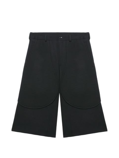 BLACK COMME des GARÇONS curved-overlay shorts