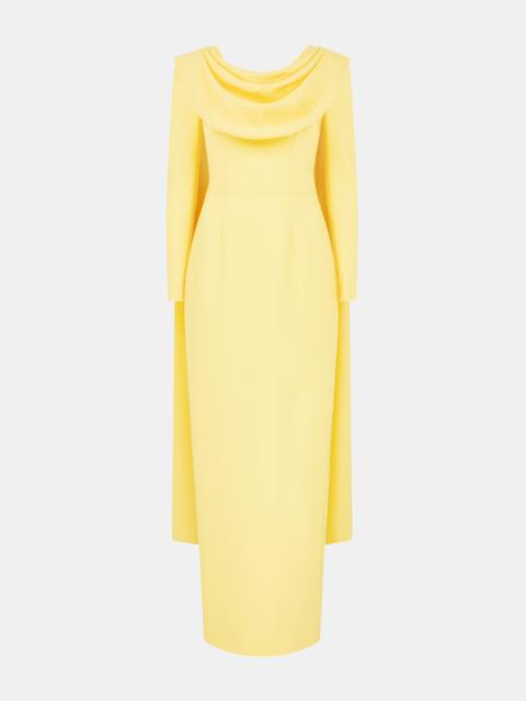 EMILIA WICKSTEAD Zaira Dress In Lemon Single Wool Crepe