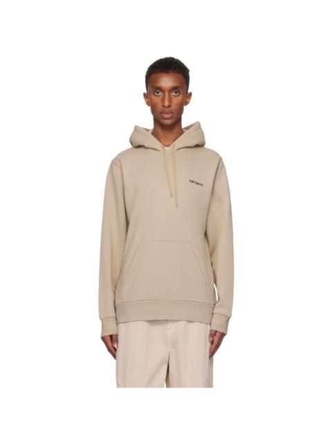 Carhartt WIP Beige Script Embroidery Hoodie