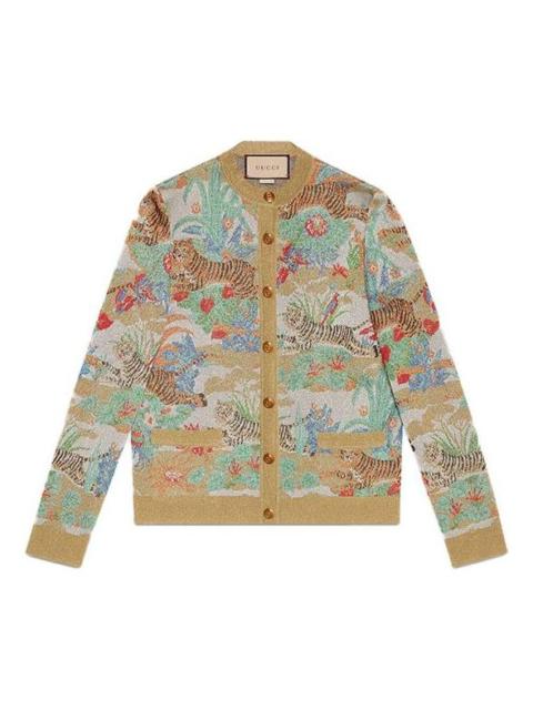GUCCI Gucci Tiger jacquard cardigan