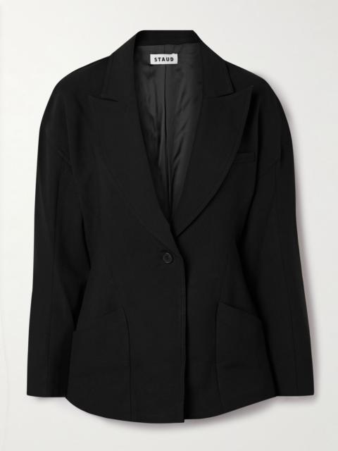 STAUD Cole woven blazer Black