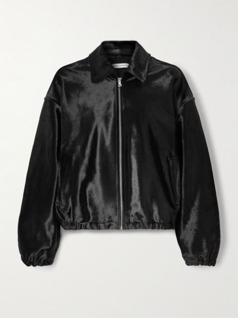 NOUR HAMMOUR Luna cow hair jacket Black