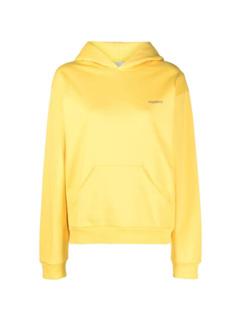 logo-print cotton blend hoodie