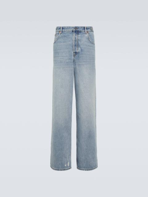 Low-rise straight jeans