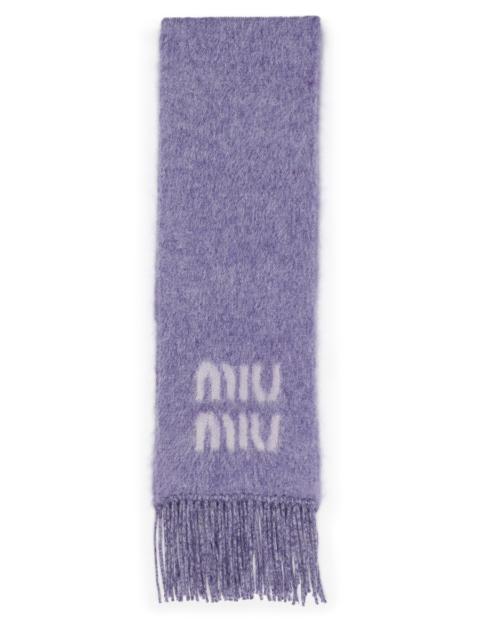 Wool and mohair scarf