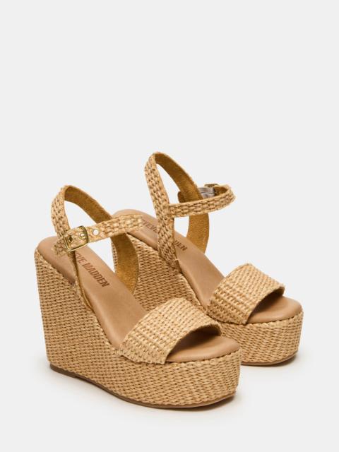 STEVE MADDEN PALM NATURAL RAFFIA