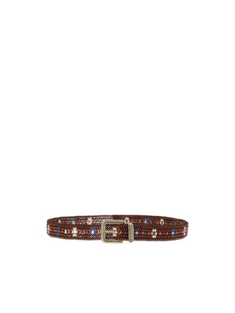 Etro embroidered beaded belt