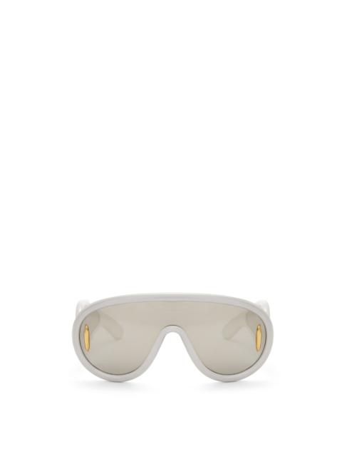 LOEWE PAULA'S IBIZA CAPSULE WAVE MASK SUNGLASSES ホワイト Loewe White Paula's Ibiza Wave Mask Sunglasses | ssense