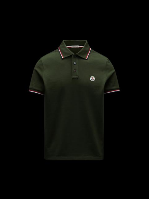 Moncler Polo With Tricolor Detail