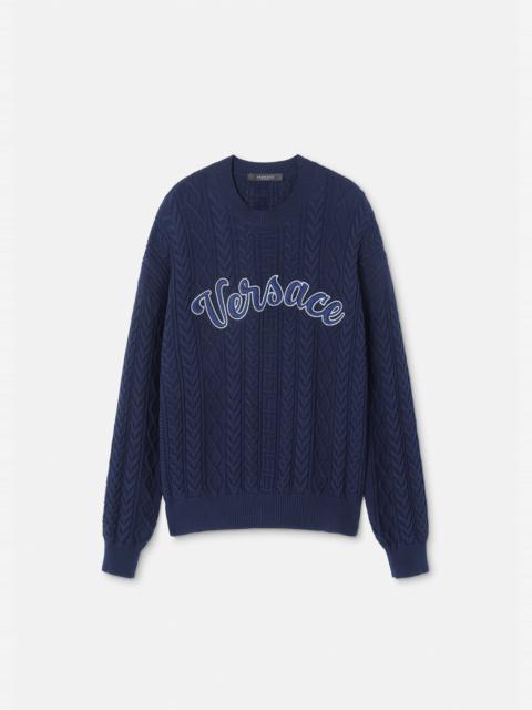Greca Varsity Knit Sweater