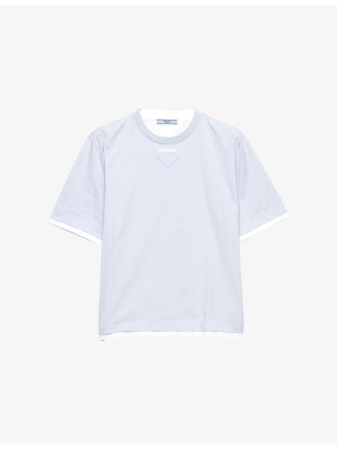 Prada Astro Layered Cotton-Jersey T-Shirt