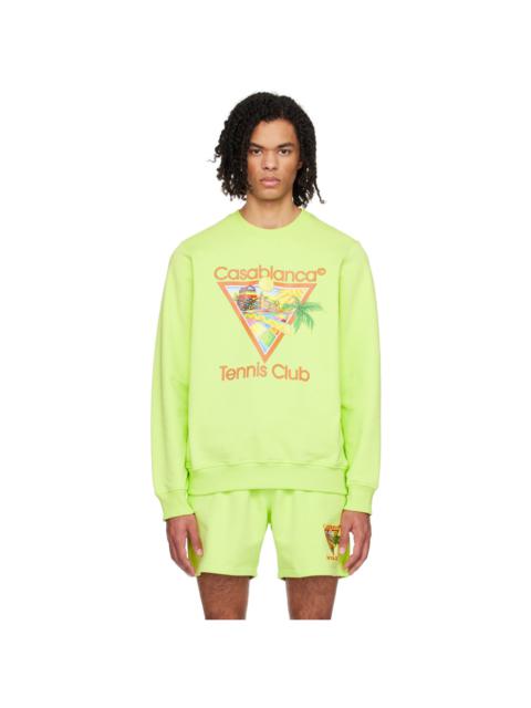 CASABLANCA Green 'Afro Cubism Tennis Club' Sweatshirt