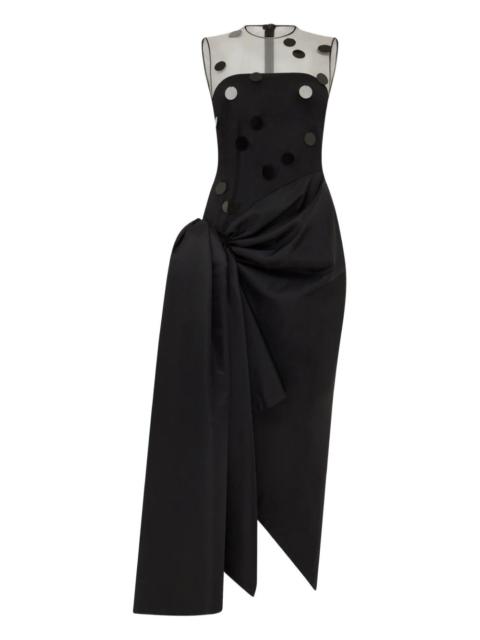 David Koma polka-dot draped dress