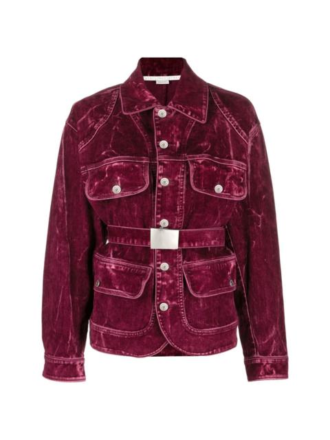 Stella McCartney flocked velvet belted jacket