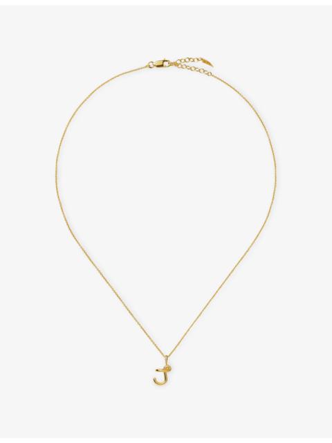 MISSOMA Curly Molten Mini Initial J 18ct Gold Vermeil Necklace