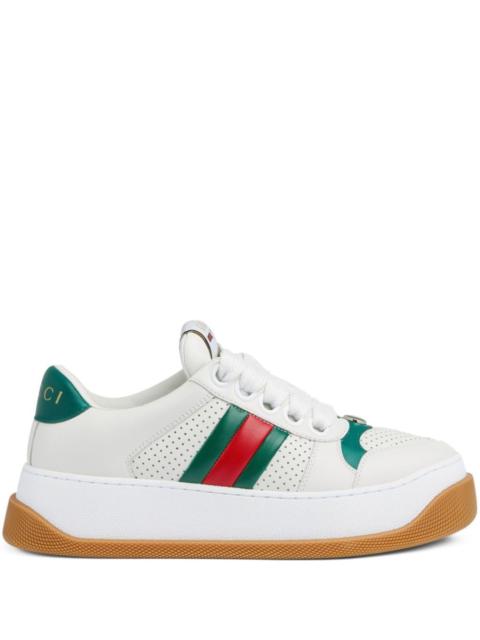 GUCCI Screener lace-up leather sneakers