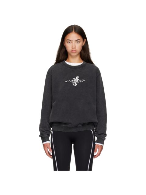 Off-White Gray 'Off White' Stroke Sweatshirt