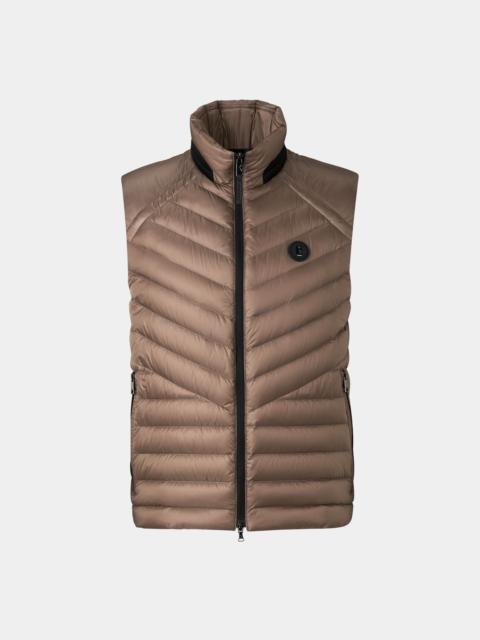 BOGNER Lasse lightweight down vest in Mud