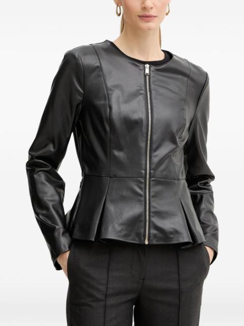 GUESS USA zip-up peplum jacket