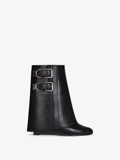 Givenchy SHARK LOCK BUCKLES ANKLE BOOTS IN LEATHER