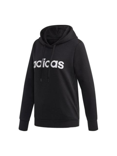 adidas (WMNS) adidas Essentials Linear Pullover Hoodie Asia Sizing 'Black' DP2403