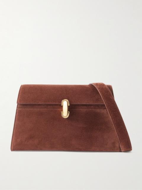 SAVETTE Symmetry Suede Shoulder Bag