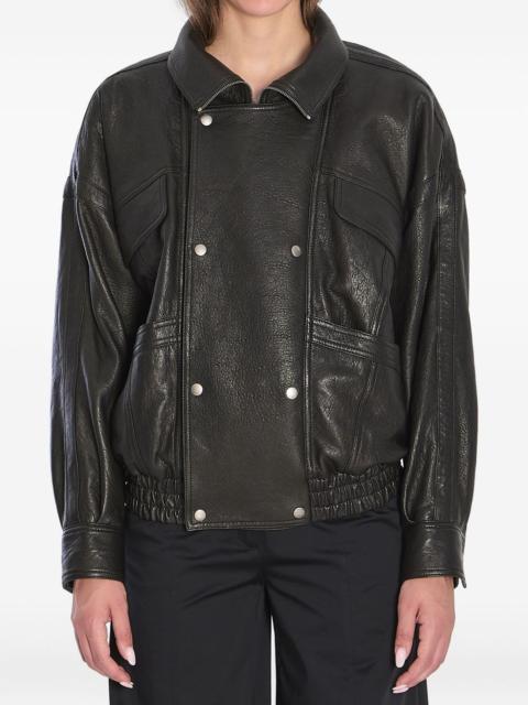 leather bomber jacket