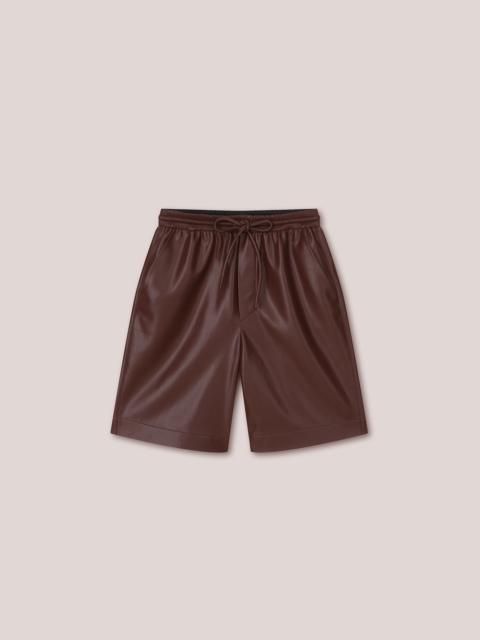 Nanushka MUNIRA - Karate silouette OKOBOR™ alt-leather shorts - Plum chutney