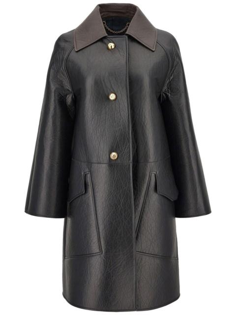 FERRAGAMO textured nappa-leather coat