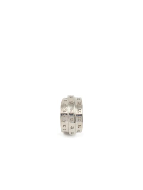 MM6 Maison Margiela Triple Logo Numeric Signature ring