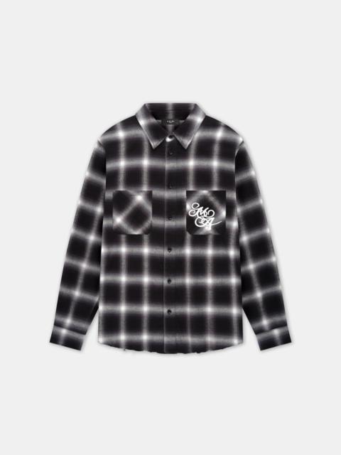 AMIRI AMIRI SWIRL FLANNEL SHIRT