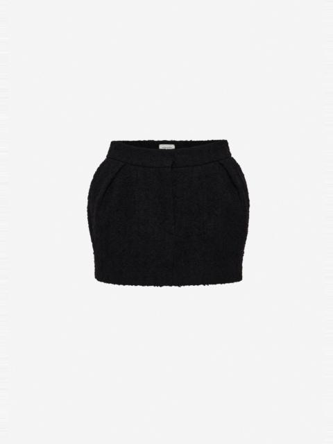 MAGDA BUTRYM Tailored bouclé mini skirt in black