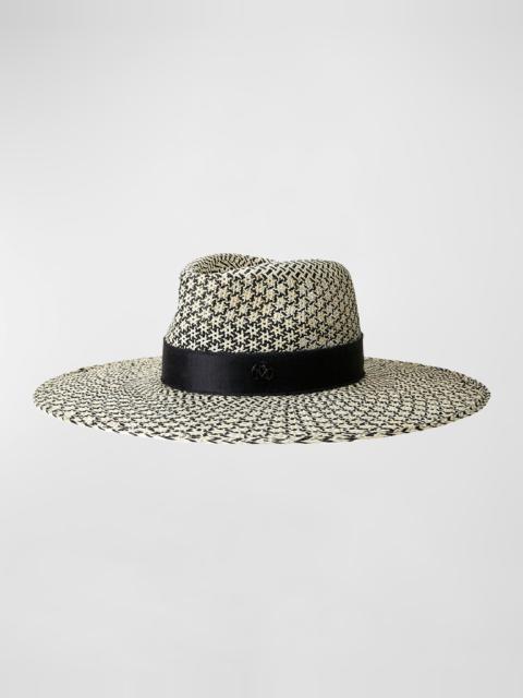 MAISON MICHEL Charline Woven Brisa Straw Fedora