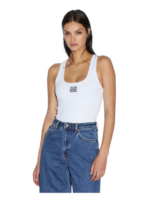 Ksubi STACKED ORIGIN TANK WHITE