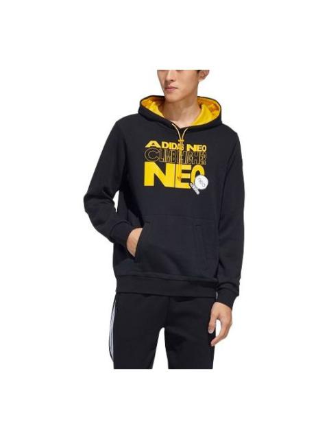 adidas neo Alphabet Printing Athleisure Casual Sports Unisex Black HD7096