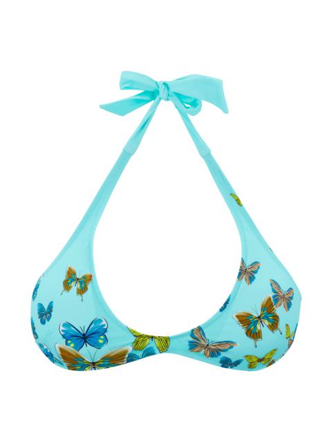 Vilebrequin Women Rounded Neckline Bikini Top Butterflies