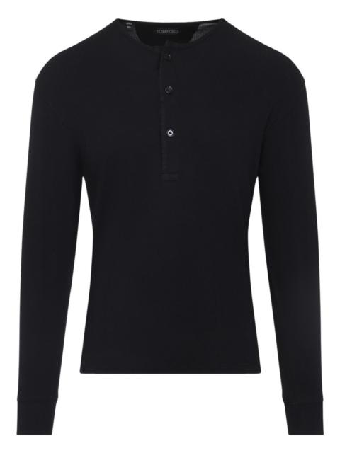 TOM FORD button-placket long-sleeve T-shirt