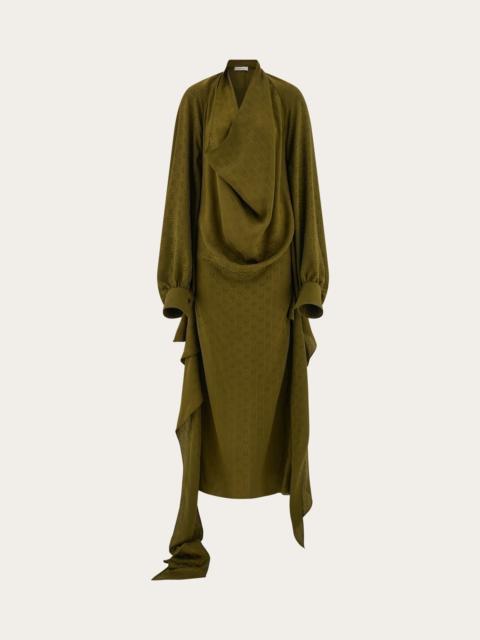 ワンピース FERRAGAMO DRESS (13G490780596 OLIVE) Ferragamo Olive Green Silk Dress – LOZURI®