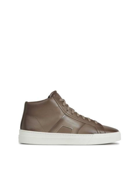 Santoni logo-print high-top sneakers