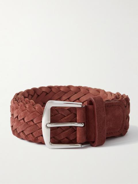 Loro Piana 4cm Woven Suede Belt