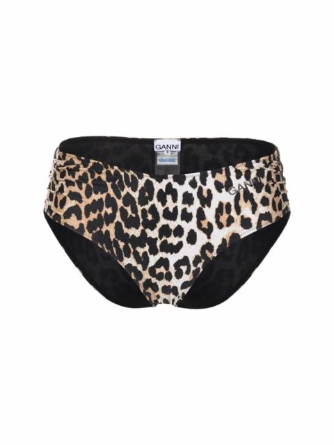 GANNI leopard-print bikini bottoms