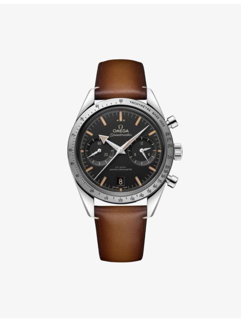 OMEGA Speedmaster '57 Stainless-Steel And Leather Manual Watch 40.5mm