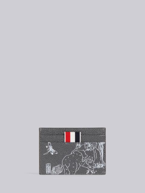 Thom Browne Dark Grey 3D Toile Print Caviar Double Sided Card Holder