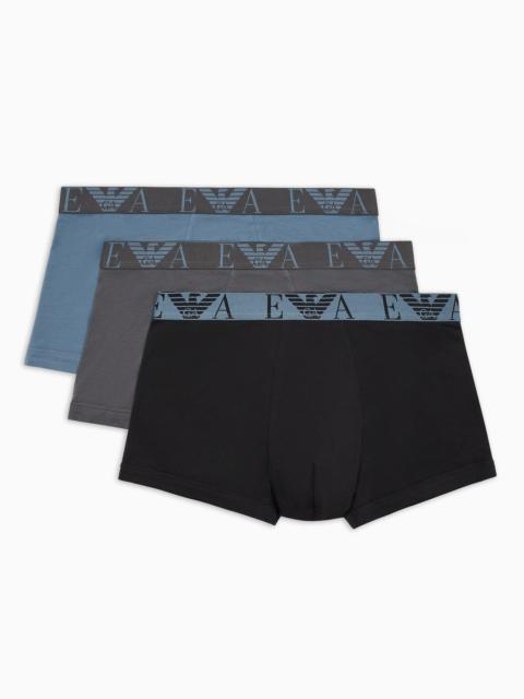 Three-pack of boxer briefs with bold monogram logo